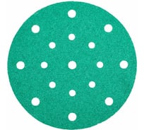 Круг абразивный шлифовальный под липучку Polyester Film Sandpaper P80 (150 мм; 17 отверстий; 25 шт) Elsilber EL-APF0080
