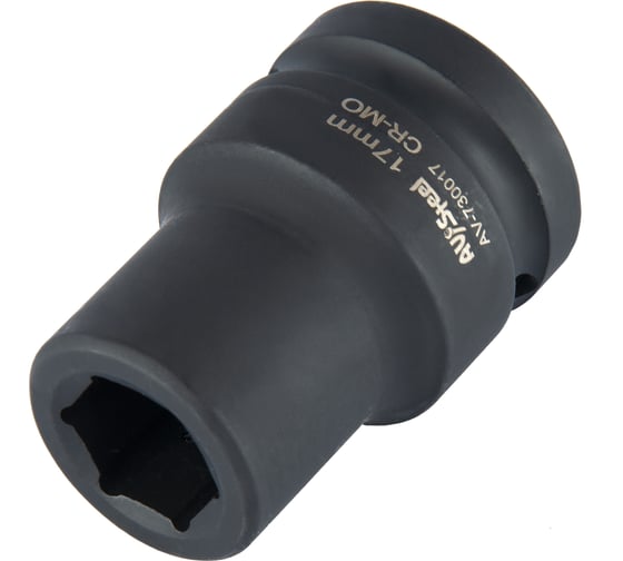 Головка ударная шестигранная 17мм, 3/4DR AV Steel AV-730017
