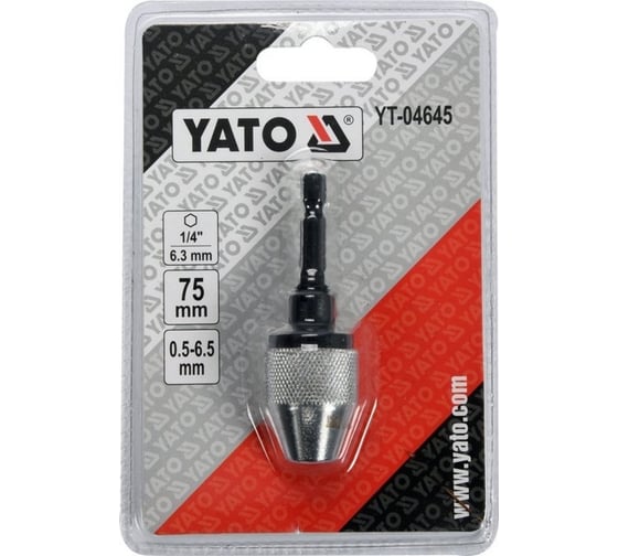 Патрон самозажимной для дрели 0.5-6.5 мм HEX YATO YT-04645