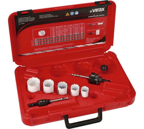 Коронки биметаллические, 22-39 мм, 5 шт. VIRAX 220908 1