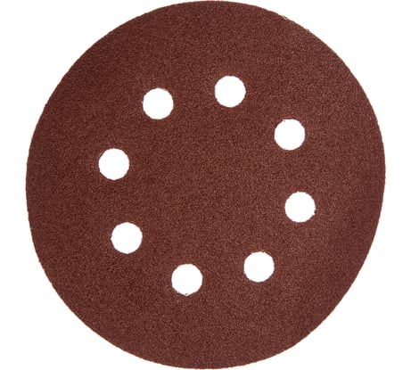 Круг шлифовальный на липучке по дереву/металлу 10 шт. (125 мм; P100; 8 отверстий) Gigant G-1019