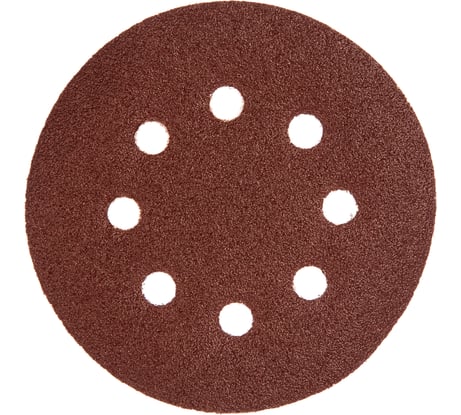 Круг шлифовальный на липучке по дереву/металлу 10 шт. (125 мм; P80; 8 отверстий) Gigant G-1018