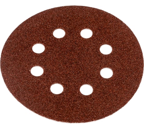 Круг шлифовальный на липучке по дереву/металлу 10 шт. (125 мм; P60; 8 отверстий) Gigant G-1017