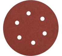 Круг шлифовальный на липучке по дереву/металлу 10 шт. (150 мм; P100; 6 отверстий) Gigant G-1031