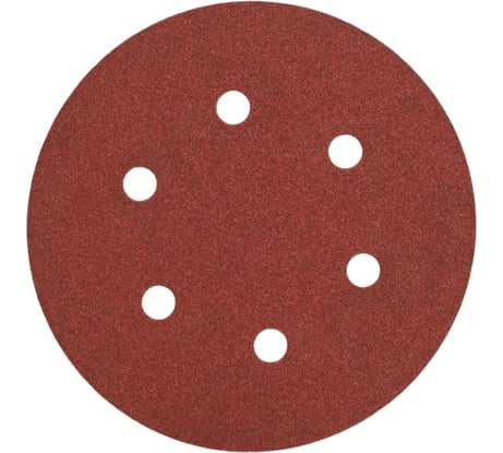 Круг шлифовальный на липучке по дереву/металлу 10 шт. (150 мм; P100; 6 отверстий) Gigant G-1031