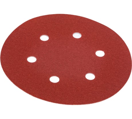 Круг шлифовальный на липучке по дереву/металлу 10 шт. (150 мм; P240; 6 отверстий) Gigant G-1034