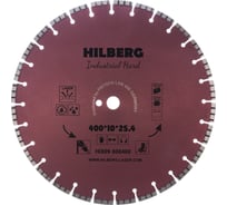 Диск алмазный отрезной Hilberg 400x25.4 Industrial Hard HI809