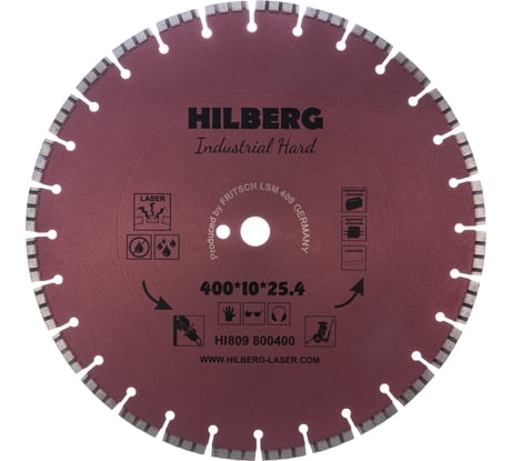 Диск алмазный отрезной Hilberg 400x25.4 Industrial Hard HI809