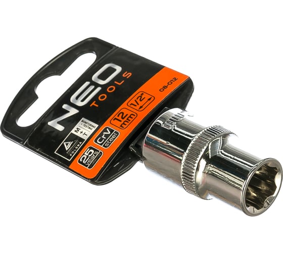 Головка торцевая 6-гранная SUPERLOCK (12 мм; 1/2"DR) NEO Tools 08-012