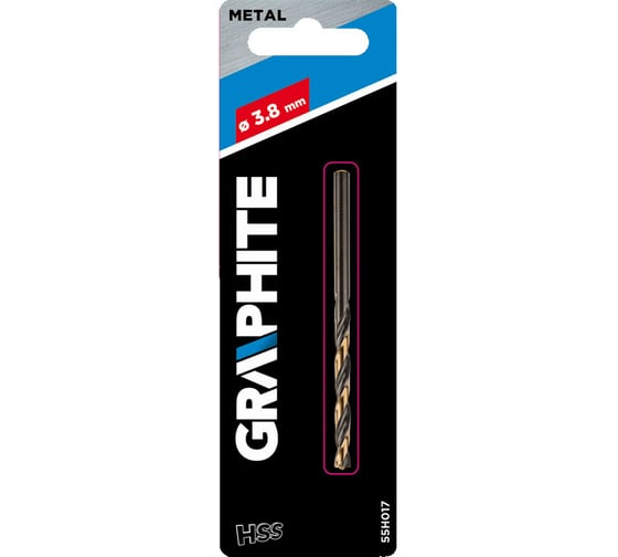 Сверло по металлу HSS-CNC 124 Pro-Tec 3.8 мм GRAPHITE 55H017