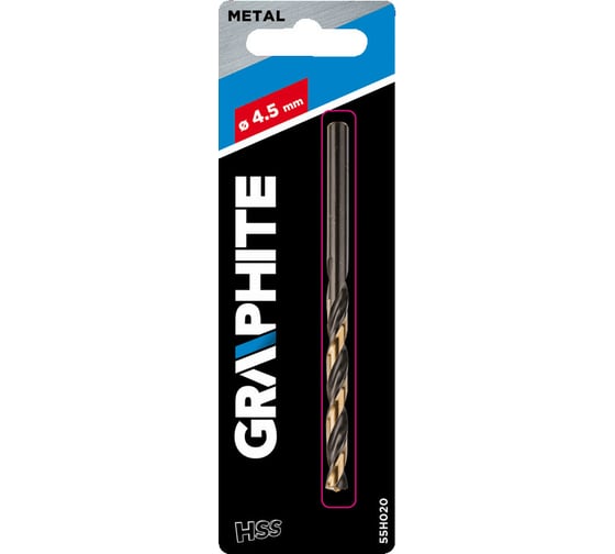 Сверло по металлу HSS-CNC 124 Pro-Tec 4.5 мм GRAPHITE 55H020