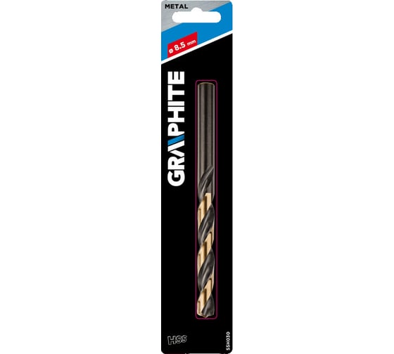 Сверло по металлу HSS-CNC 124 Pro-Tec 8.5 мм GRAPHITE 55H030