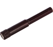Коронка алмазная вакуумная по камню D12-10W-35L-Ш8 (12х35 мм; хвостовик HEX8 мм) MESSER 06-36-012