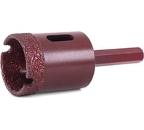 Коронка алмазная вакуумная по камню D18-10W-35L-Ш8 (18х35 мм; хвостовик HEX8 мм) MESSER 06-36-018