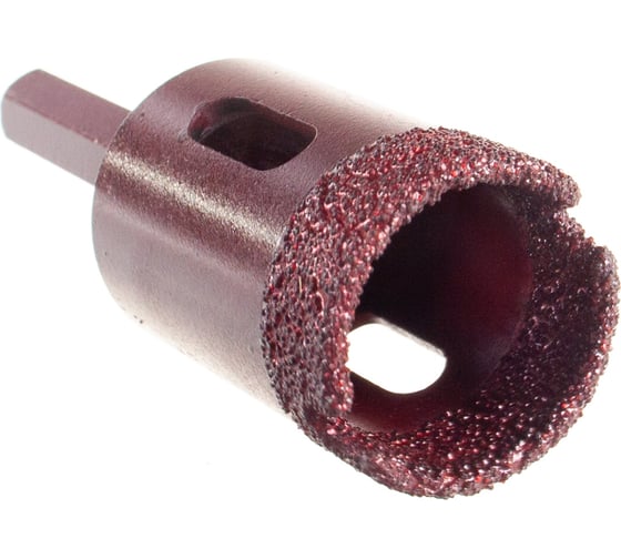 Коронка алмазная вакуумная по камню D28-10W-35L-Ш8 (28х35 мм; хвостовик HEX8 мм) MESSER 06-36-028