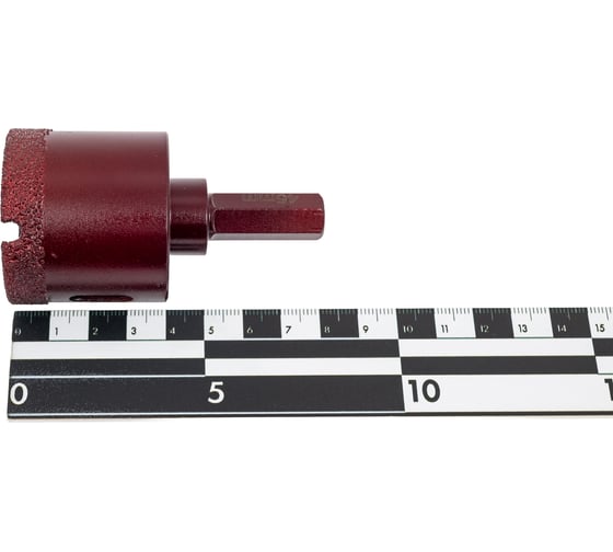 Коронка алмазная вакуумная по камню D45-10W-35L-Ш11 (45х35 мм; хвостовик HEX11 мм) MESSER 06-36-045
