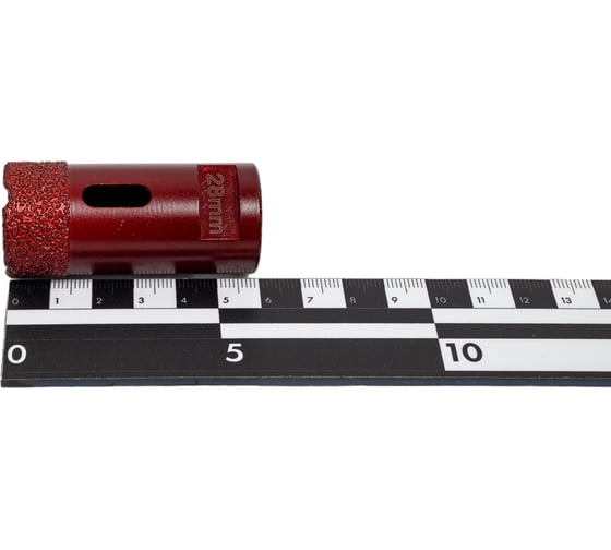 Коронка алмазная вакуумная по камню D28-15W-40L-M14 (28х40 мм; М14) MESSER 06-35-028