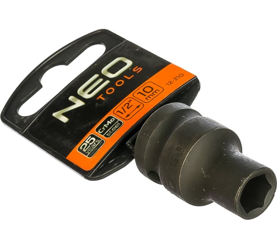 Головка ударная (10х38 мм; 1/2; CrMo) NEO Tools 12-210