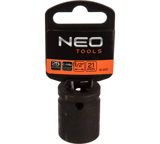 Головка ударная (21x38 мм; 1/2; CrMo) NEO Tools 12-221