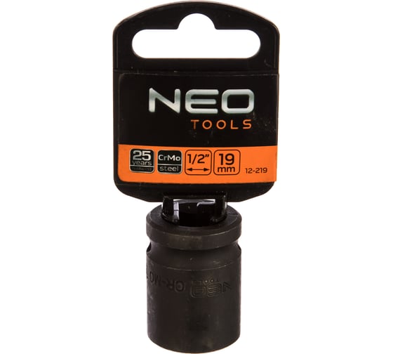 Головка ударная (19x38 мм; 1/2; CrMo) NEO Tools 12-219