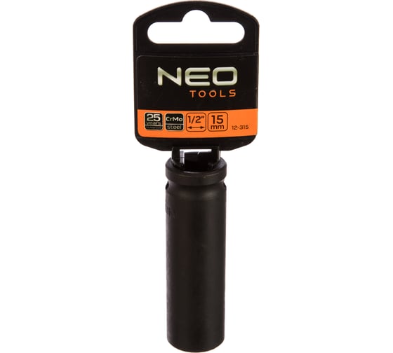 Головка ударная длинная (15 мм; 1/2; CrMo) NEO Tools 12-315