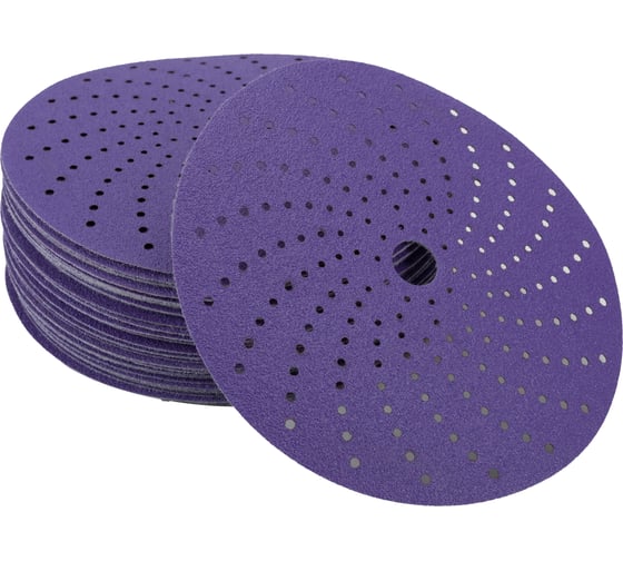 Круг шлифовальный c мультипылеотводом Purple P80, CERAMIC FILM Hookit CF775, 125 мм, 100 шт PROBOS 77586822-100
