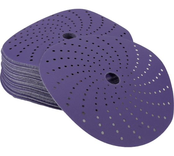 Круг шлифовальный c мультипылеотводом Purple P180, CERAMIC FILM Hookit CF775, 150 мм, 100 шт PROBOS 77564265-100