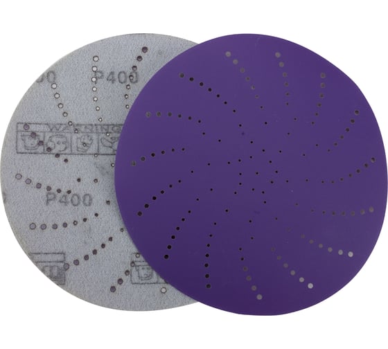 Круг шлифовальный c мультипылеотводом Purple P400, CERAMIC FILM Hookit CF775, 125 мм, 100 шт PROBOS 77505058-100