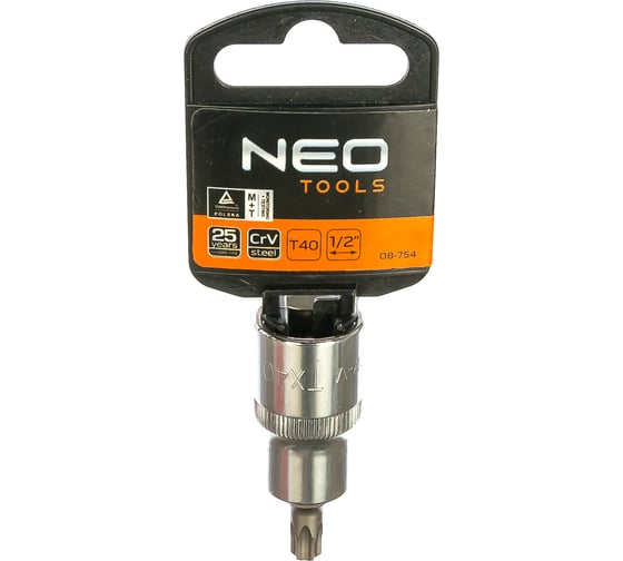 Головка с насадкой Torx (T40x55 мм; 1/2) NEO Tools 08-754