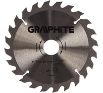 Диск отрезной по дереву (185x30 мм; 24 зуба) GRAPHITE 57H662