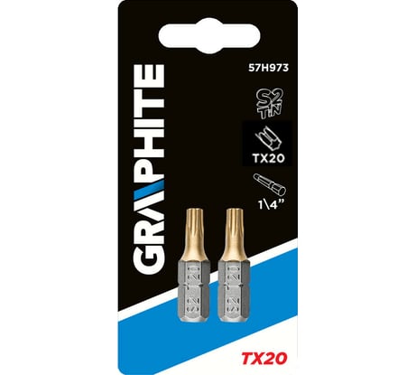 Бита (2 шт; T20; 25 мм) GRAPHITE 57H973