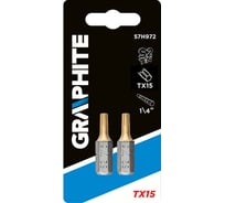 Бита (2 шт; T15; 25 мм) GRAPHITE 57H972