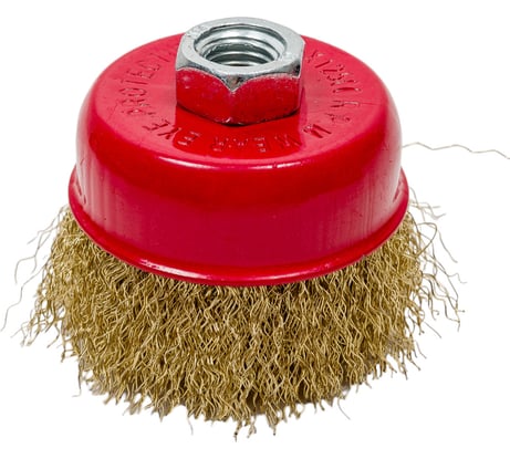 Щетка чашечная витая латунированная 75 мм, М14 для УШМ HEADROCK 870-222-075
