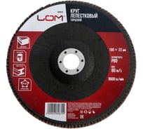 Круг лепестковый торцевой 180x22.2 мм, Р80 ЛОМ 2580679