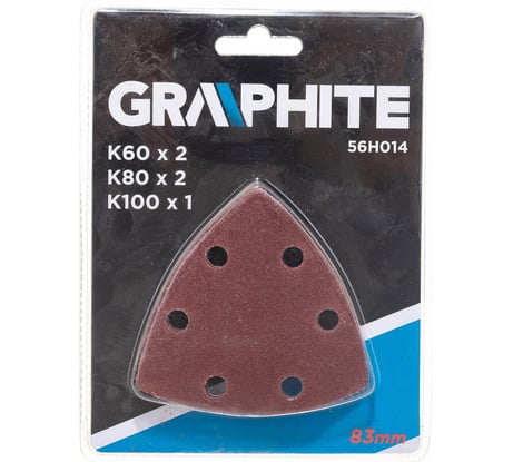Треугольник шлифовальный (5 шт; 83x83x83 мм) GRAPHITE 56H014