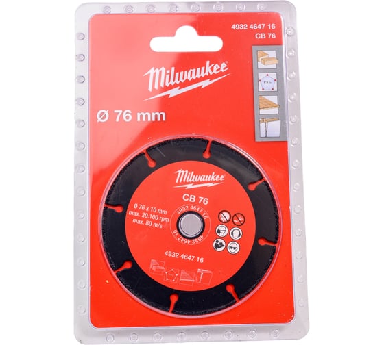 Диск по дереву и пластику, 76х10 мм Milwaukee 4932464716 1
