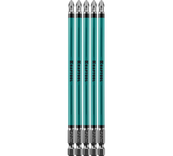 Биты KRAFTOOL Optimum в блистере E 1/4 (PН2, 150 мм, 5 шт.) 26122-2-150-5