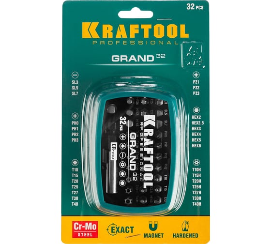  бит с магнитным адаптером Kraftool 26083-H32 - выгодная цена .
