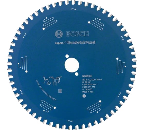 Диск пильный Expert for Sandwich Panel (270x30x2.4/2 мм; 60Z) Bosch 2608644145 1