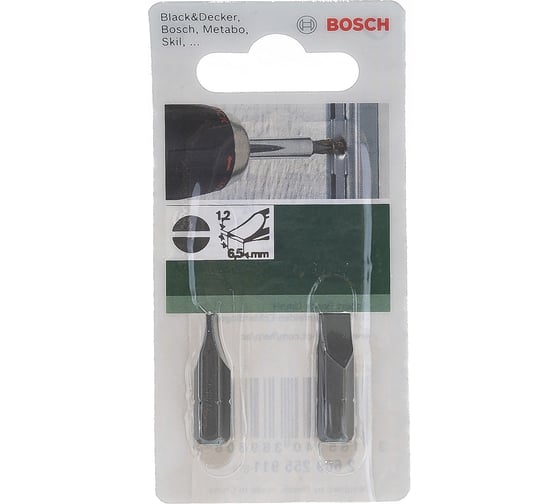 Бита (SL 1.2x6.5 мм; 25 мм; 2 шт.) Bosch 2609255911 1