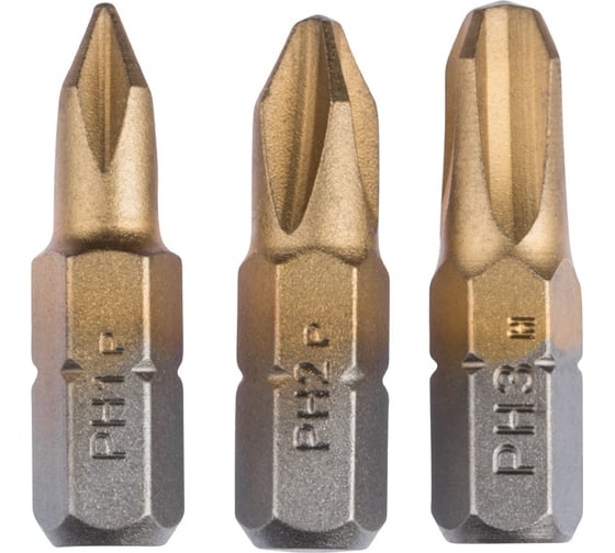 Биты Titanium (PH1/2/3; 25 мм; 3 шт.) Bosch 2609255965 1