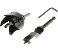 Набор для установки врезных замков сверло шнековое 22 мм, коронка 54 мм ТУНДРА 1300842