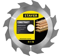 Пильный диск Construct line для древесины с гвоздями (230x30 мм, 16Т) Stayer 3683-230-30-16