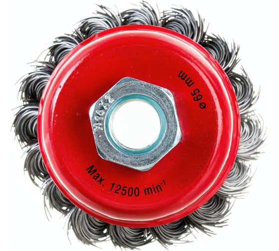 Щетка-крацовка чашечная для УШМ (65 мм, М14) MIRAX 35104-065