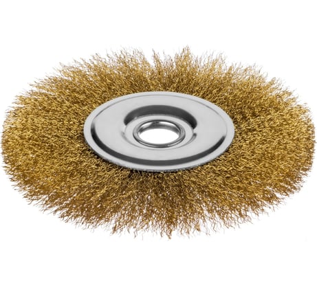 Щетка дисковая для УШМ (латунированная проволока 0,3 мм, 175 мм) MIRAX 35141-175