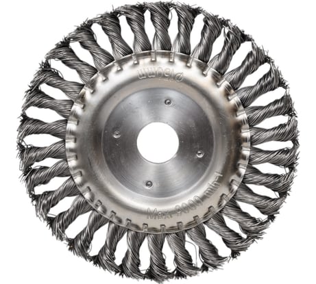 Щетка дисковая для УШМ (жгутированная стальная проволока 0,5 мм, 150 мм) MIRAX 35140-150