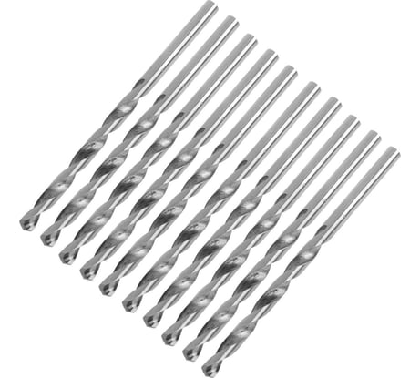 Сверло по металлу ц/х 3.5x70 мм, HSS, 10 шт ЛОМ 1864662