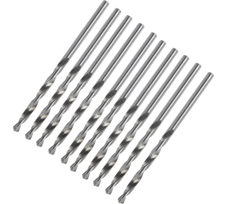 Сверло по металлу ц/х 2x50 мм, HSS, 10 шт ЛОМ 1864659