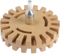 Круг шлифовальный резиновый для очистки от клея, ценников, скотча, 100х25x6 мм ТУНДРА 5470948