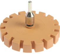 Круг шлифовальный резиновый TURBO, для очистки от клея, ценников, скотча, 100х16x6 мм ТУНДРА 7386888